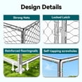 thumbnail image 4 of YOKWOK 10x10ft Outdoor Dog Kennel Outside with Metal Large Dog Gate, Outdoor Dog Pens with Roof, Heavy Duty Dog Kennel for Backyard Farm Use, 4 of 7