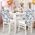 thumbnail image 4 of Decorative Chair Back Cover One Size x2 Chair Cover Dining Chair Slipcovers Chair Back Decoration Festival Chair Decoration Gray Roses, 4 of 6