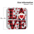 thumbnail image 2 of Kdxio Buffalo Plaid Love And Gnome Funny Coasters,4 Pcs Leather Coasters,Housewarming Gifts,Protect Furniture from Water Marks Scratch and Damage, 2 of 6