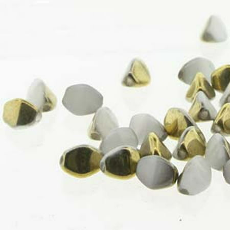 Pinch Czech Glass, Loose Beads, 5mm White Amber 50, Loose Beads, Loose Strand