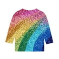 thumbnail image 5 of The Children's Place Children's Fashion Printed 3/4 Sleeve Round Neck Pullover Base Shirt Long Sleeved Round Neck Top/shirt Multicolor 150, 5 of 5