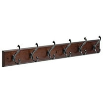 Liberty Hardware 165541 Six Scroll Hook Rack Cocoa and Soft Iron, 27-Inch