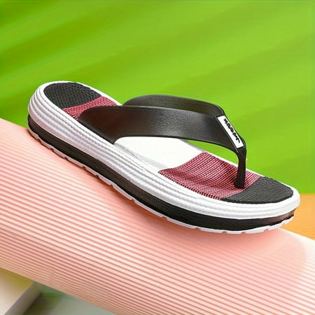 

Colorblock Summer Flip Flops Casual EVA Soft Sole Platform Beach Slippers Comfortable Sandals For Seaside