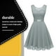 thumbnail image 3 of Qarigey Vestido de mujer Color sólido Encaje Empalme Fiesta Citas Retro Swing Vestidos Mezcla de algodón Moda Ropa casual M Blanco Vestidos METRO Hellgrün, 3 of 6