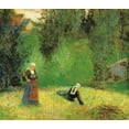 thumbnail image 2 of Gauguin, Paul 13x12 Gold Ornate Wood Framed with Double Matting Museum Art Print Titled - The First Flowers, 2 of 4