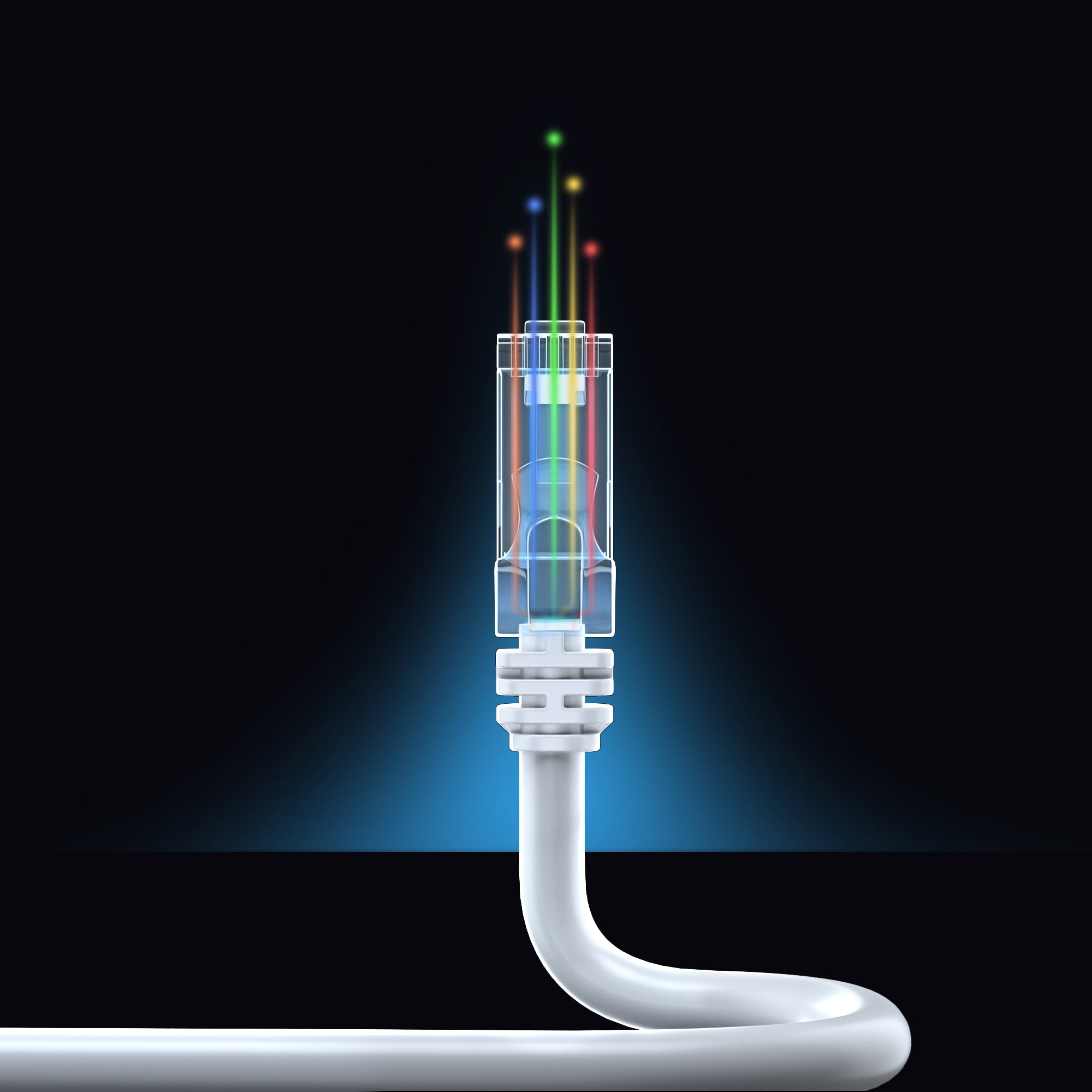 Cat 7 Ethernet Cable 100 ft - High-Speed Cat7 Internet & Network LAN Patch Cables, RJ45 Connectors - Perfect for Gaming, Streaming, and More (White)