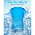 thumbnail image 5 of Charmo Mens Short Sleeve Gradient Swim Shirts Quick Dry UPF 50+ Sun Protection Rash Guards Running Hiking Swimming Tops, 5 of 9