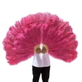 thumbnail image 2 of Ostrich Feather Fans Wedding Dance Party Turkey Feather Carnival Performance Accessories Plume Crafts, 2 of 7