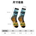 thumbnail image 3 of Honeii Green Tractor Field Print Adult Socks,Crew Socks,Casual Calf Socks,Daily Wear Socks for Men & Women, Perfect for Sports, Casual and Everyday Use, 3 of 6