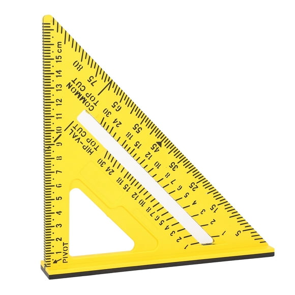Triangular Square, 45 90 Degree Measurement Carpenter Square Imperial and Metric Systems  for Woodworking