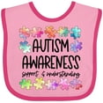 thumbnail image 3 of Inktastic Autism Awareness Support and Understanding Puzzle Pieces Boys or Girls Baby Bib, 3 of 4