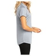 thumbnail image 3 of Yellow Rooster Women's Digi Heather Performance Polo T-Shirt Light Grey 3XL, 3 of 4