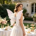 thumbnail image 5 of Fairy Wings for Women, 22x29'' Butterfly Cosplay Wings,Iridescent Costume Wings for Party Photography Adult Dress Up Halloween Cosplay - Silver, 5 of 7