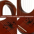 thumbnail image 5 of Musical Instruments Lira Harp with Tuning Wrench Ancient Style Lyre 7-note Wooden, 5 of 6