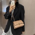 thumbnail image 2 of Sywqhk Bolso De Hombro Cruzado Femenino Con Patrón De Celosía Bolso Informal De Pu (Camello) Sywqhk Para estrenar, 2 of 9