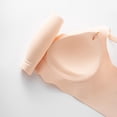 thumbnail image 5 of Zpanxa Padded Bras for Women Scalloped Edge Soft, Breathable Plus Size Everyday Wear Beige 44D, 5 of 6
