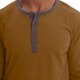 thumbnail image 5 of Blusas y camisas de manga larga con cuello redondo para hombre, color liso, informales, a la moda, con botones, cuello redondo, manga larga, blusa de poliéster para hombre, 5 of 6