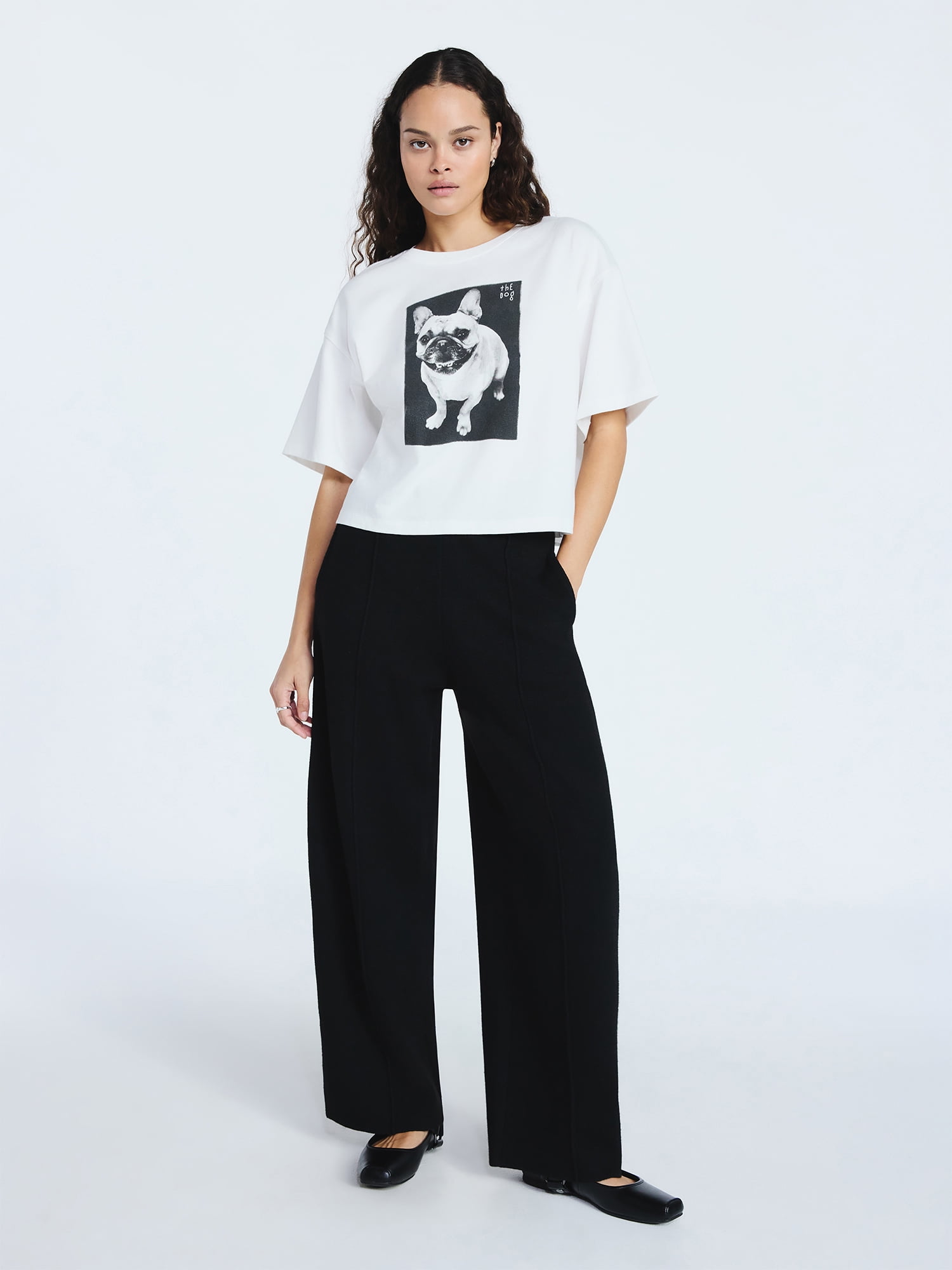 Scoop Women’s and Women's Plus Cotton Cropped Tee with Short Sleeves, Sizes XS-4X