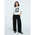 thumbnail image 2 of Scoop Women’s and Women's Plus Cotton Cropped Tee with Short Sleeves, Sizes XS-4X, 2 of 5