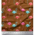 thumbnail image 1 of Soimoi Rayon Fabric Flamingo Bird Decor Fabric Printed Yard 42 Inch Wide, 1 of 1