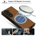 thumbnail image 3 of ELEHOLD Case for Samsung Galaxy Z Fold 4, Shockproof Magnetic Case Hard PC Slim Phone Cover,Brown, 3 of 11