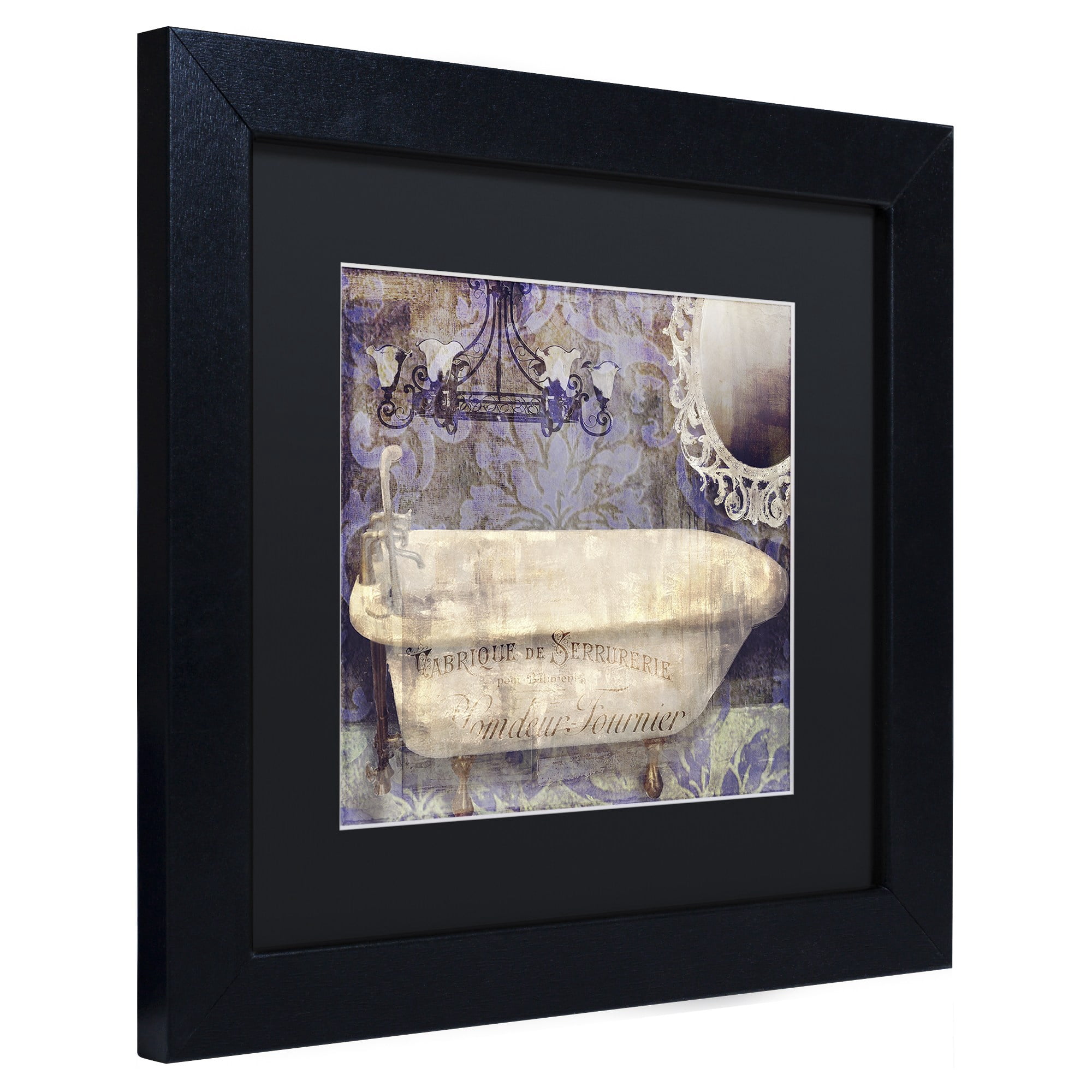 Trademark Fine Art "Le Bain Paris II" Canvas Art by Color Bakery Black Matte, Black Frame