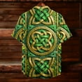 thumbnail image 6 of LIBRCLO Mens St. Patricks Day Clothes, Novelty Short Sleeve Button-Up Shirt, Fun Holiday Attire, 6 of 8