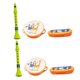 thumbnail image 3 of Juego de 6 armónicas portátiles, divertidas y musicales, mini organillo, juguete educativo para niños (flauta, tabla y armónica, 2 de cada color aleatorio)., 3 of 7