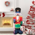 thumbnail image 4 of Cascanueces inflable Shamjiam 2,4 M decoración navideña Soldado inflable de Santa, 4 of 8