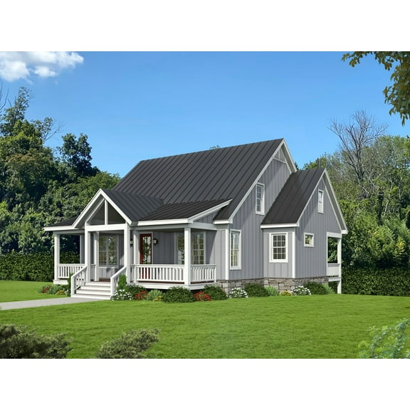 763-1211: Traditional Country 3 Bed, 3 Bath Luxury Home Plan, 2015 Sq Ft: Full Blueprints with License to Build by Home Plan Marketplace - Lesuto