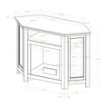 Walker Edison Brown Corner Fireplace TV Stand for TVs up to 50"