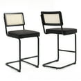 thumbnail image 2 of Set of 2 Adan Iron Frame Dark Brown Faux Leather Counter Stool, 2 of 6