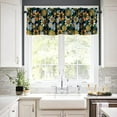 thumbnail image 4 of 70s Retro Hippie Flowers Valances Curtains Vintage Groovy Floral Daisy Print Windows Short Curtain Valance for Kitchen Bedroom Bathroom Decor with Rod Pocket, One Panel 54X18 Inches, 4 of 6