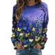 thumbnail image 2 of Pntutb, camiseta de manga larga holgada con cuello redondo y estampado de flores informal a la moda de verano para mujer, blusa, jersey Pntutb Pntutb-1907, 2 of 5