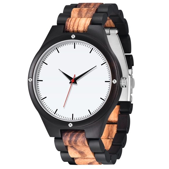 Reloj de hombre Dentily 37 mm de madera, cuarzo, analógico
