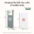 thumbnail image 2 of Evolur Pure Zen 2 in 1 Crib & Toddler Mattress, White and Grey, Greenguard Gold Certified, 2 of 7