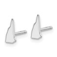 thumbnail image 2 of Diamond2Deal 14k White Gold New Hampshire State Earrings for Women (L- 0.38 in, W-0.19 in), 2 of 4