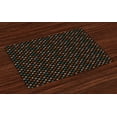 thumbnail image 1 of Ambesonne Pirates Place Mats Set of 4, Colorful Skulls with Bones, Standard Size, Multicolor, 1 of 4