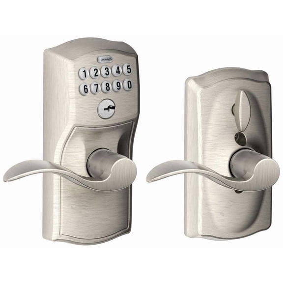 Schlage Camelot Keypad Entry Lock - Keyless Entry, Chrome Finish - Silver