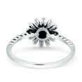 thumbnail image 3 of 9.5mm Beaded Sunflower Sunshine Band Solid 925 Sterling Silver Thumb Ring Size 5, 3 of 5