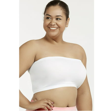 1 Pc Womens Plus Size Tube Top Bra Strapless Bandeau One Size Fits Most (Best Clothes For Plus Size Apple Shape)