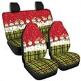 thumbnail image 5 of Jeiento Xmas Car Seat Covers Set of 4 Front and Rear Car Seat Covers Snowman Driver Seat Covers Protector for Women Men Auto Accessory for RV Sedan Truck Interior Christmas Decor, 5 of 7