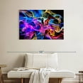 thumbnail image 2 of Elephant Stock Rainbow Fog Wall Art - Horizontal Canvas Wall Art - Living Room Wall Decor - Abstract Canvas - Black And Blue Decor - 39" x 26", 2 of 8