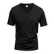 thumbnail image 5 of pstuiky camisetas de hombre, Camiseta de manga corta con cuello en V y ventilación de color liso para hombre ropa de hombre s, 5 of 8