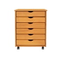 thumbnail image 2 of Adeptus Solid Wood 76152  6 Drawer Wide Roll Cart - Med Pine, 2 of 9