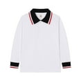 thumbnail image 3 of eczipvz Girls Uniform Shirt Boys' Long-Sleeve Polo Shirt Winter Soft Casual Polo Shirt School Uniform for Kids Size 18M-17Y(Purple,2-3 Years), 3 of 4