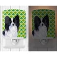 thumbnail image 2 of Caroline's Treasures SS4436CNL Papillon St. Patrick's Day Shamrock Portrait Ceramic Night Light, 6x4x3", multicolor, 2 of 2