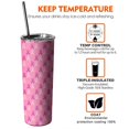 thumbnail image 6 of 20oz Pink Breast Cancer Skinny Tumblers Stainless Steel Tumbler with Lid and Straw,Vacuum Insulated Double Wall Travel Tumbler Cups with Cleaning Brush for Coffee,Tea, 6 of 6