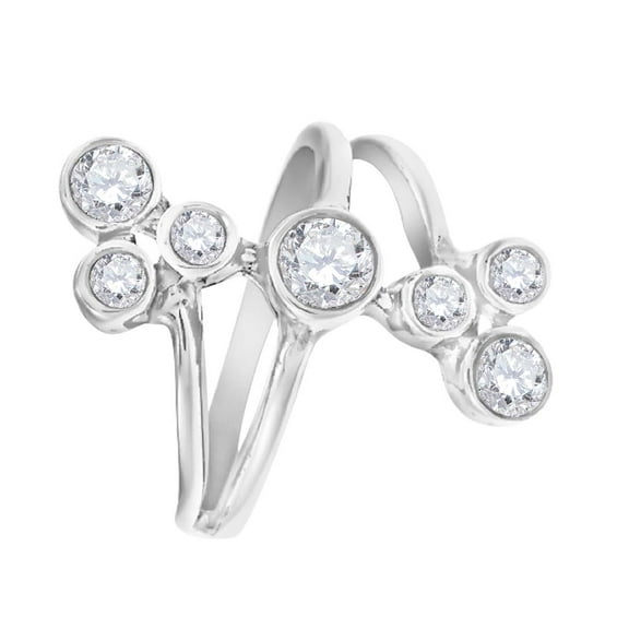 Aonejewelry 0.75 Ct. Ttw Glamorous Bezel Set Diamond Ring In 10K White Gold