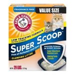 Arm & Hammer 718035 29 lbs Fragrance Free Super Scoop Clumping Litter